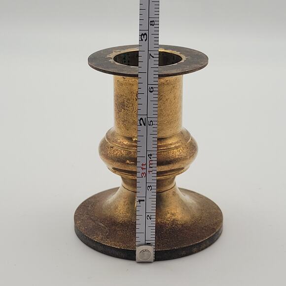 Brass Candlestick 2.5" Tall Removable Base - Picture 8 of 9